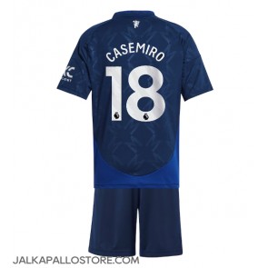 Manchester United Casemiro #18 Vieraspaita Lapsille 2024-25 Lyhythihainen (+ shortsit)